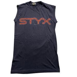 Vintage STYX Kilroy Was Here 1983 Tour Band Tee Tank Muscle Shirt Ched Tag Small